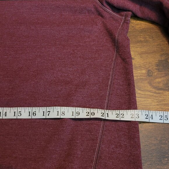 Eddie Bauer Jersey Knit Shirt Mens LT Crewneck Sweatshirt Long Sleeve Burgundy - Picture 6 of 9